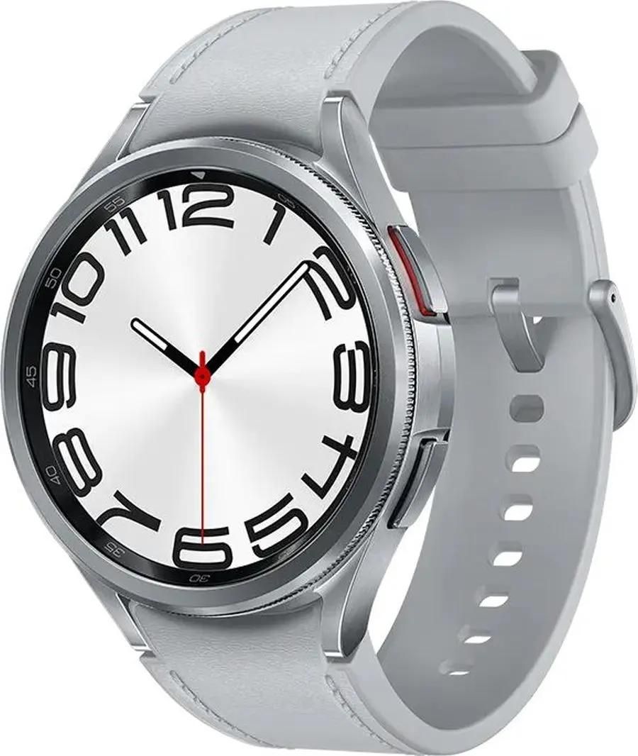 Смарт-часы Samsung Galaxy Watch 6 Classic LTE 47мм,  1.5",  серебристый/серебристый [sm-r965fzsacau]